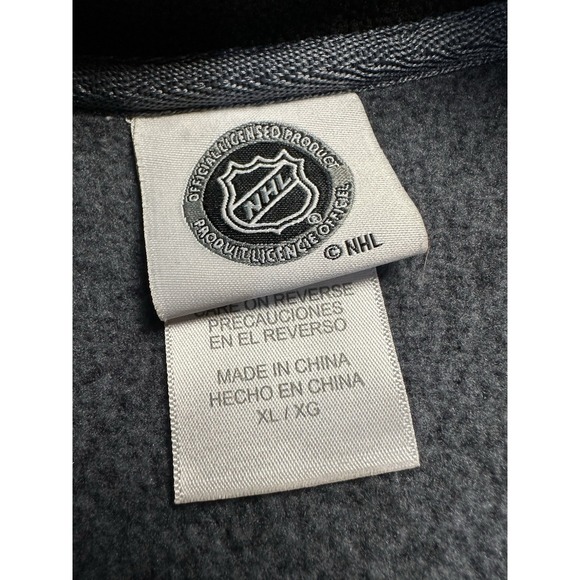 Chicago Blackhawks Sweater Mens XL Gray NHL Fleece Full Zip Jacket Hockey - Picture 5 of 9